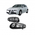 Μπροστινά Φανάρια Set Για Alfa Romeo 147 01-04 Μαύρα GTA H7/H7/H1 Depo - Headlights - Xenon - Bulbs